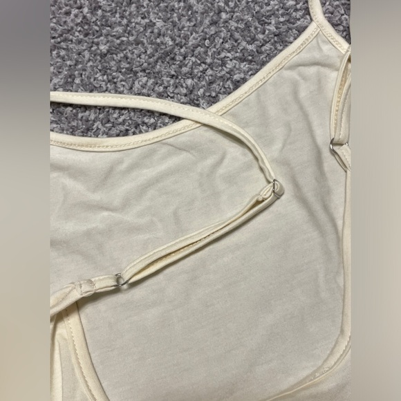 NWOT Jen’s Pirate Booty XS cream tank top. Adjustable straps.Small stain on back - Picture 5 of 8